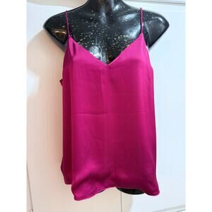 🌟Unique Satin Reversible/Lined Burgundy Women Cami Top Size XS - NWOT